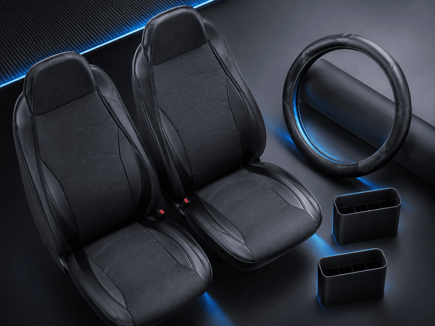 Cabin Restyle Starter universal cabin accessory kit arranged in a graphite studio